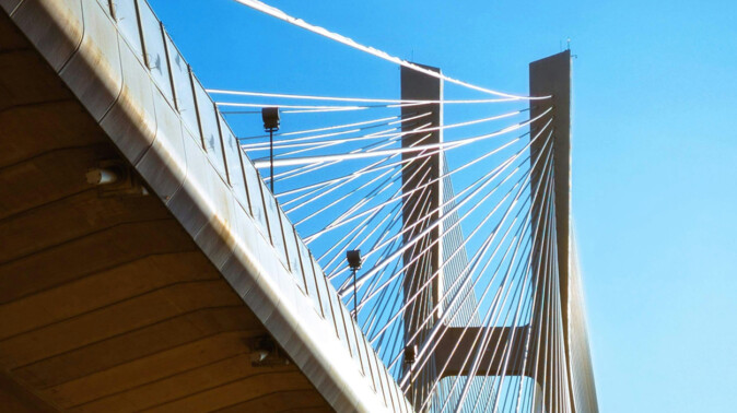 Bridge infrastructure – Civil Engineering Node in AllBIMclass Large bridge representing civil engineering and infrastructure classification in the AllBIMclass BIM system